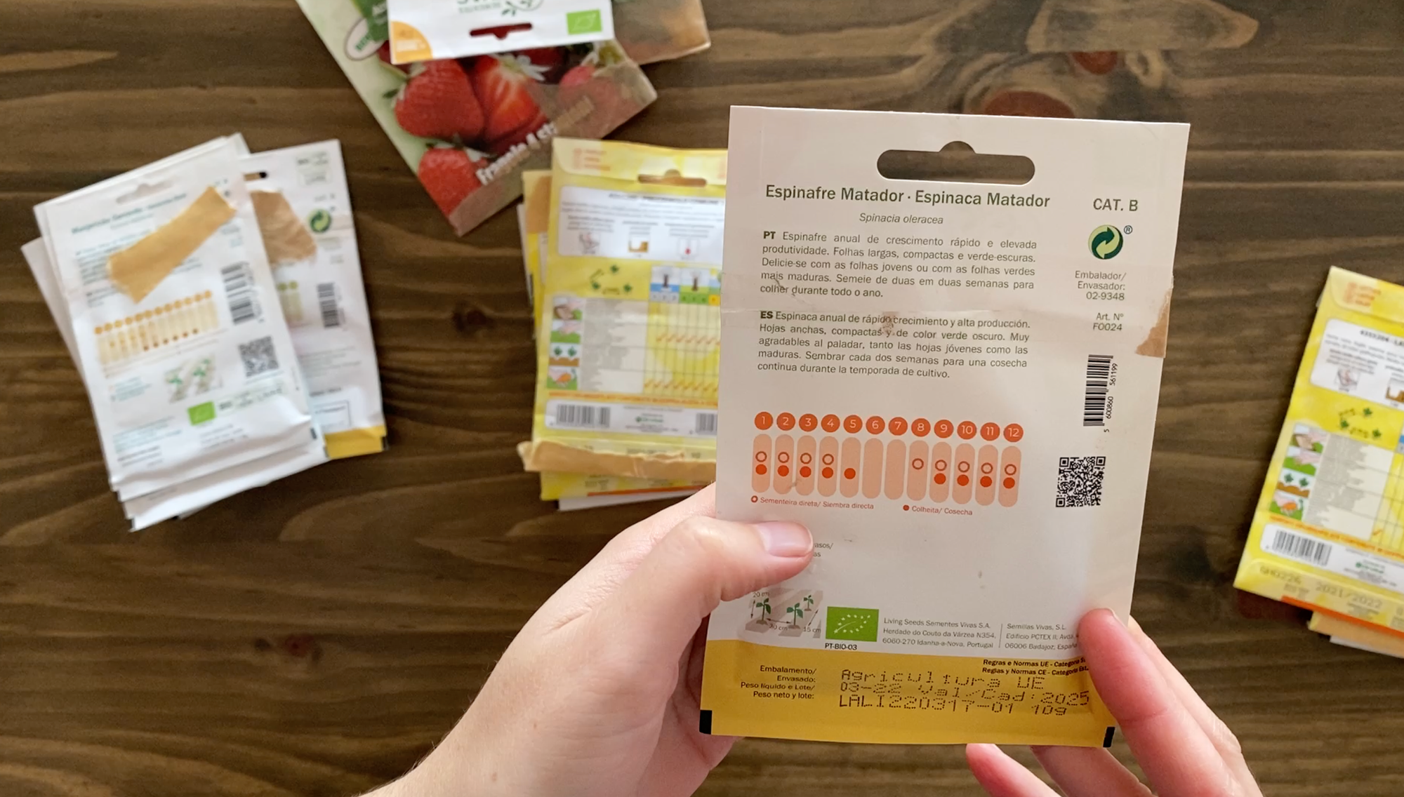 Conheça a informação contida em cada saqueta de sementes das suas plantas favoritas e crie o plano de sementeira mais adequado