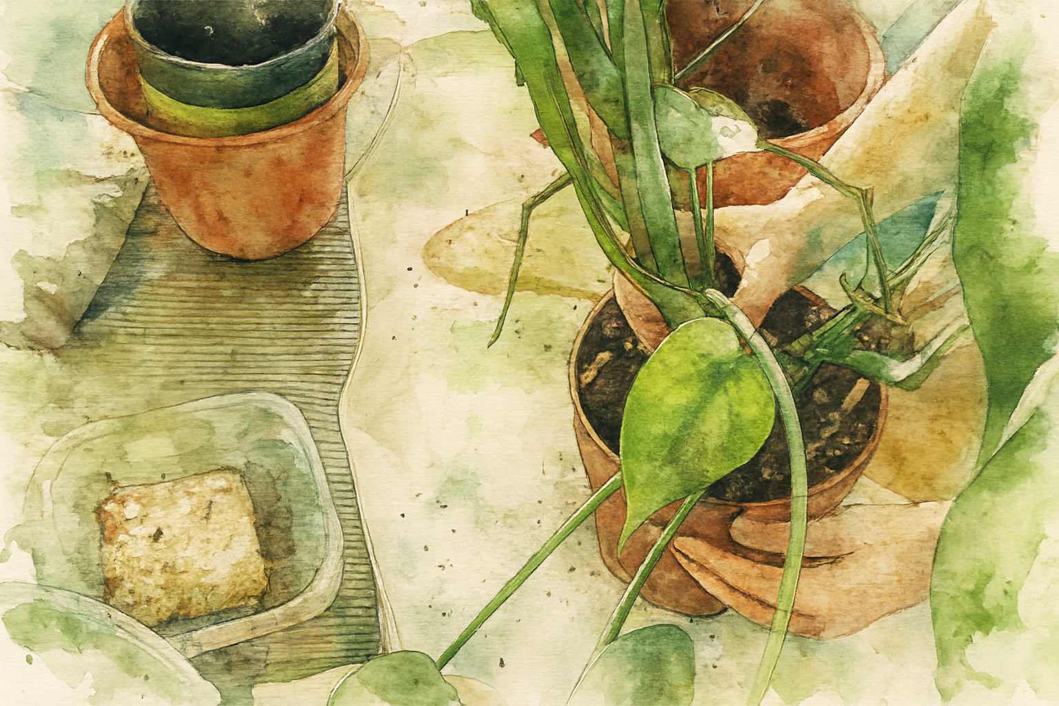 Porque as plantas devem ser transplantadas para vasos maiores no outono ou no inverno e mantida a limpeza das folhas